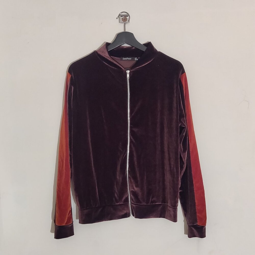 Unisex Boohoo Velour Track Jacket